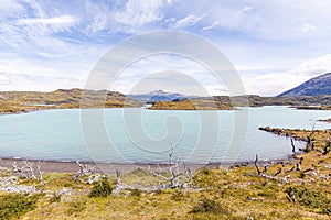 Landscape of Pehoe Lake - Torres del Paine National Park