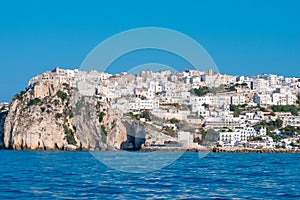 Landscape of Peschici old medieval town, Puglia, Italy