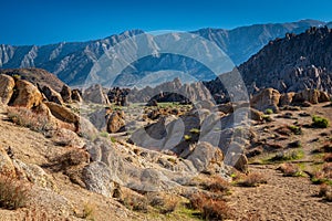 Landscape photo of the beautiful and rugged Alabama Hills, California, USA.