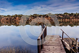 Landscape photo of a jetty on Sundays River South Africa photo