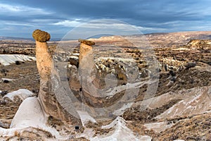 Landscape photo of the three beauties at Urgup, Turkey