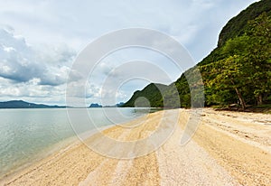 Landscape photo of tranquil island beach