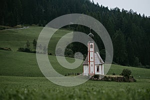 Church in Val di Funes, Italy photo