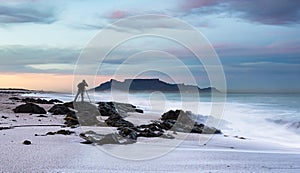 Landscape Photographer photographing Table Mountain