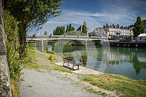 Landscape photography of the town of Melun photo