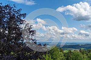 Landscape photos clouds and blue sky in the Bavarian Forest