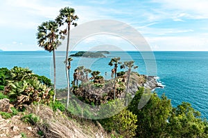 Landscape  Phrom Thep Cape, Landmark in phuket Thailand, This cape is a popular sunset viewing point