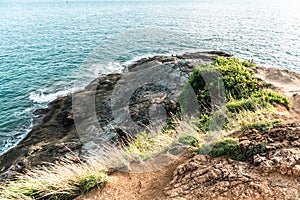 Landscape  Phrom Thep Cape, Landmark in phuket Thailand, This cape is a popular sunset viewing point