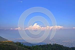 Landscape of Phu Thap Boek mountain at sunset