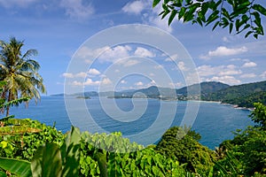 Landscape of Phuket View Point, Karon Beach and  Kata Beach and Patong Beach