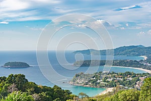 Landscape of Phuket View Point, Karon Beach, Kata Beach, Taken f