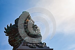 Landscape picture of old Garuda Wisnu Kencana statue