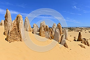 Landscape of the Pinnacle desert limestone formations