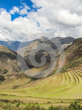 Landscape of Pisaq, in the Sacred Valley of the Incas