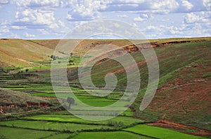 Landscape of the plateau of madagascar