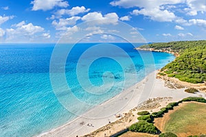 Landscape with Platja de Binigaus, Menorca island, Spain