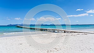 Landscape with Playa de Muro in Alcudia bay, Majorca Island, Spain