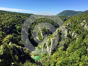 Landscape of Plitvice Lakes National Park or nacionalni park Plitvicka jezera, UNESCO natural world heritage - Plitvica, Croatia