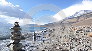 Landscape of a pollution-free lake located in Ladakh, India