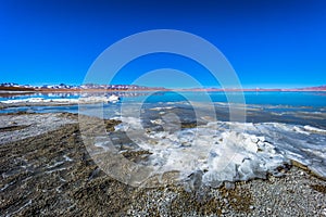 Landscape of the Polques Hot Springs in Eduardo Avaroa National Park, Bolivia