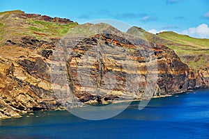 Landscape of Ponta de Sao Lourenco on the Eastern coast of Madeira island, Portugal