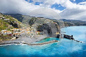 Landscape with Ponta do Sol, little village at Madeira island