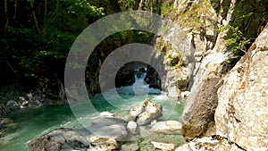 Landscape on the Ponte Basso Waterfalls in the Dolomites - 5K