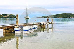 Landscape of Porto Heli beach Argolis Greece