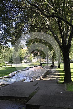 Landscape from Praca da Galiza Square Garden in Porto Portugal photo