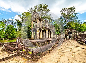 Landscape with Preah Khan Temple photo