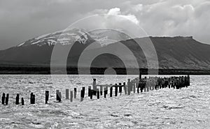 Landscape of Puerto Natales is a city in Chilean Patagonia photo