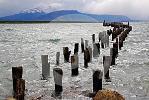 Landscape of Puerto Natales is a city in Chilean Patagonia photo