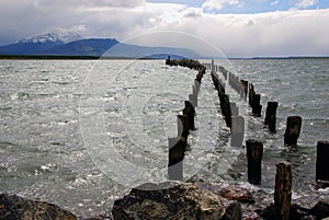 Landscape of Puerto Natales is a city in Chilean Patagonia photo