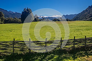 Landscape in Pumalin Natural Park Patagonia, Chile in summe photo