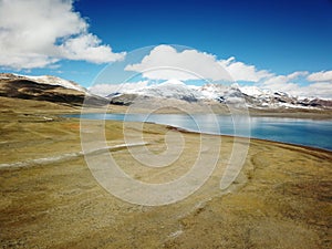 Landscape of Pumoyongcuo Lake