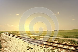 Landscape with a railway