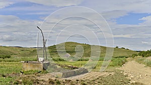 Landscape with the reed natural reserve from Sic and sweep fountain.