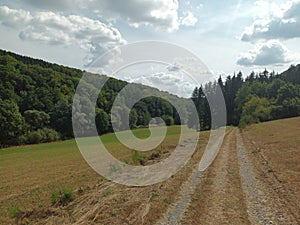 Landscape in the region Our on the boarder between germany and luxembourg