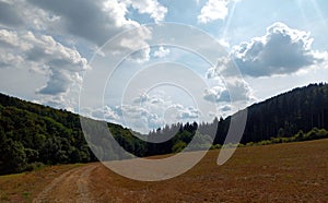 Landscape in the region Our on the boarder between germany and luxembourg