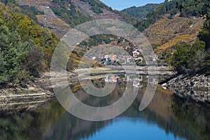 Landscape in the Ribeira Sacra in Galicia Spain