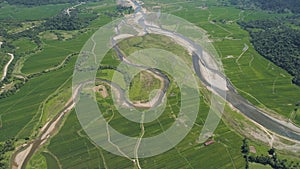 Landscape with rice terrace field Philippines, Luzon.