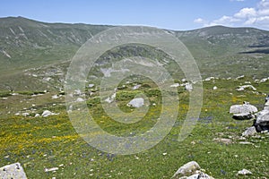 Landscape of Rila Mountain near Kalin peaks, Bulgaria