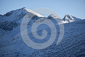 Landscape of Rila mountain near Musala peak, Bulgaria