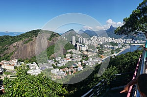 A landscape of Rio de Janeiro on PÃ£o de AÃ§ucar Mountain
