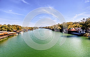 Landscape of the river Bojana in Ulcinj, Montenegro photo