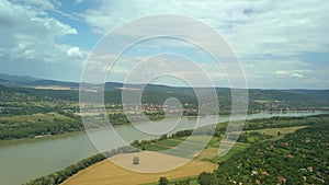 Landscape with river Danube