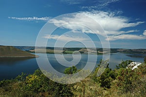 Landscape of river Dniestr,Ukraine photo
