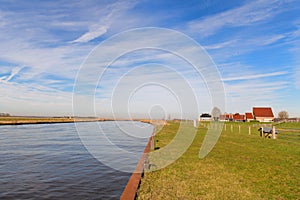 Landscape river the Eem at Eemdijk photo