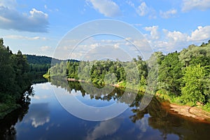 Landscape on the river Gauja, Sigulda - Latvia photo