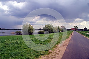 Landscape with the river IJssel